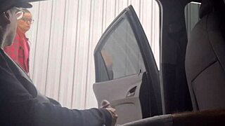 Risky Street Jerk for Waiting Student Girl