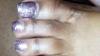 Hot Toes Gripping Thick Cock in Steamy Footjob Frenzy with Perfect Feet