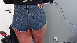 sexy tan lines peek from my tight shorts