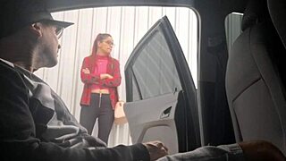 Risky Street Jerk for Waiting Student Girl