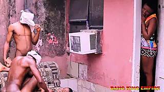 hardcore banging naughty slim ebony girlfriend who craves pussy pounding over food