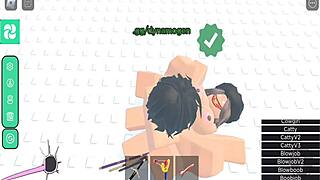 horror girl fucked hard in roblox condo game!