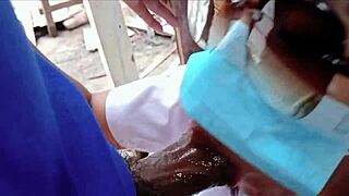 WOW, NURSE SEDUCES LABORER in construction site!