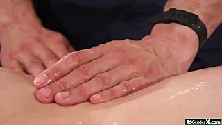 shemale alexa la flor moans from oily anal fingering 😏