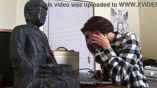 hot brunette august ames fingers shaved pussy in lingerie solo