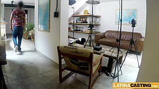 Winking Latina Asshole Takes Deep Dick in Casting Session