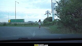 Australian milf reality star hitchhikes prague for big cock outdoor ride