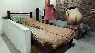 home from work finds naked roommate begging to use her holes