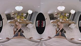 blonde stepsis teases big tits and ass at taboo brunch