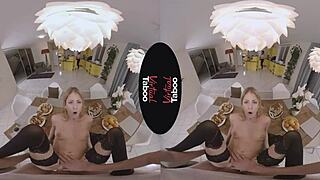 blonde stepsis teases big tits and ass at taboo brunch