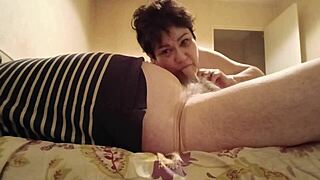 marie esclave quartus kneels for humiliating milf blowjob cumshot