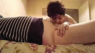 marie esclave quartus kneels for humiliating milf blowjob cumshot