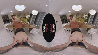 blonde stepsis teases big tits and ass at taboo brunch