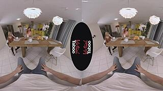 blonde stepsis teases big tits and ass at taboo brunch