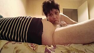 marie esclave quartus kneels for humiliating milf blowjob cumshot