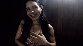 amateur skinny latina endures first time anal banging stranger