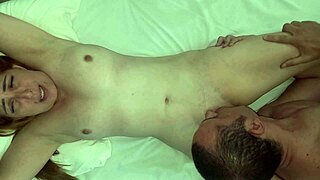 my intense pussy lick made that pale beauty squirt her juicy orgasm right in my mouth