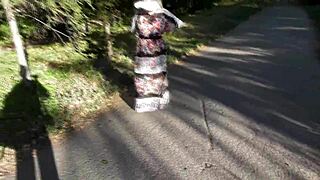 wanna see this hairy mature flash pussy outdoors?