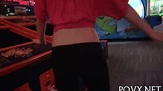 couple's teen babe drops to knees for intense outdoor blowjob and hardcore pounding