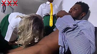 Petite Ebony Squirts Intensely During Hardcore Group Sessions.