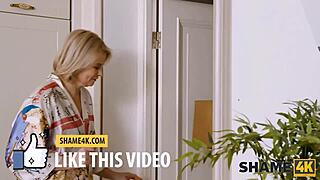 Shame4k redhead mature sucks cock before kitchen sex.