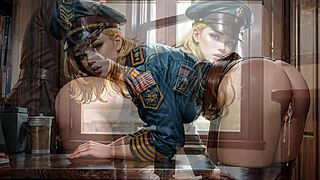 hey soldier, bend over for your officer's hard doggystyle pounding