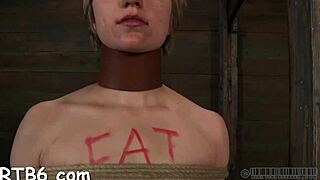 restrained babe punished rough in garage! 😈🔗