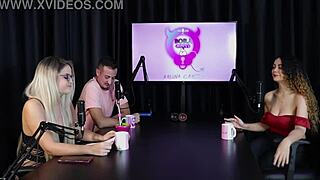 Charllottye Gets Wildly Atrevida in Swinger Suruba Sheer Red Lingerie Orgy