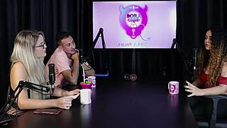 Charllottye Gets Wildly Atrevida in Swinger Suruba Sheer Red Lingerie Orgy