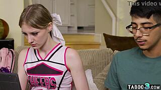 Melody Marks! Cheerleader Takes Shy Dark Cock Deep!