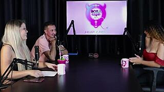 Charllottye Gets Wildly Atrevida in Swinger Suruba Sheer Red Lingerie Orgy