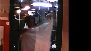 steamy ladyboy flaunts hairy ass and throbbing dick post-shower tease