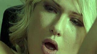 Petite babe fingers pussy to massive solo orgasm