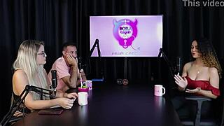 Charllottye Gets Wildly Atrevida in Swinger Suruba Sheer Red Lingerie Orgy