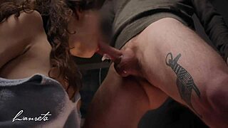 She Pushes Head Down for Deep Gagging Throat Cum Amateur Lanreta Garage Sloppy