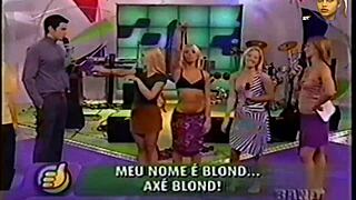 Hey, watch this super positive brazilian blonde rip clothes in axe team strip?