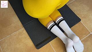 fit milf's yoga leads to wet pussy doggystyle pounding