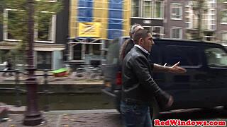 skinny dutch hooker sucks tourist cock then cumshowered in heels