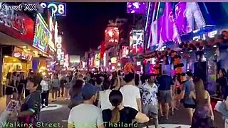 Pattaya Halloween street dances in sexy costumes