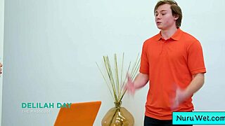 sexy teen masseuse delilah day slathers nuru gel n rubs naked on client 😍💦