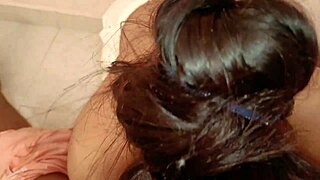 hot indian babe cheats husband moaning on big cock pov creampie