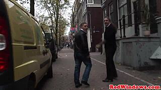 skinny dutch hooker sucks tourist cock then cumshowered in heels