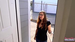 green eyed coed kay lee deepthroats cock before getting pussy stuffed hard!