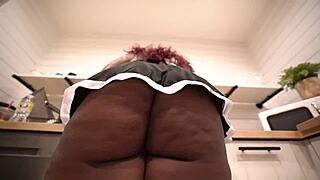 plump ebony with monster booty cheeks clapped by huge black cock