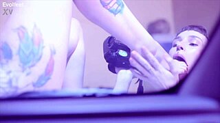 he worships her feet then licks wet pussy