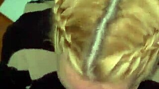 Blonde latina slut begs for cum in mouth and facial load