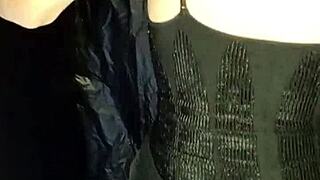 crossdresser pounds brunette's tight ass in heated encounter