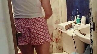 auroraestelar flashes big tits and pussy while shower masturbating