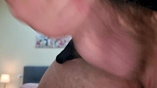 i moan and gasp as he rips sexy panties jerks huge cock dirty talk spits on it