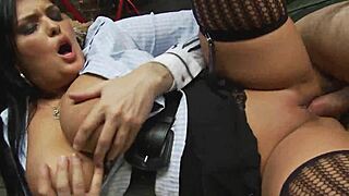 katie kaliana and jasmine black ride cocks side by side in bisexual foursome